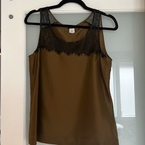 J.Crew lace and silk dressy tank
